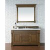 James Martin Vanities Brookfield 60in Single Vanity, Country Oak w/ 3 CM White Zeus Quartz Top 147-114-5371-3WZ